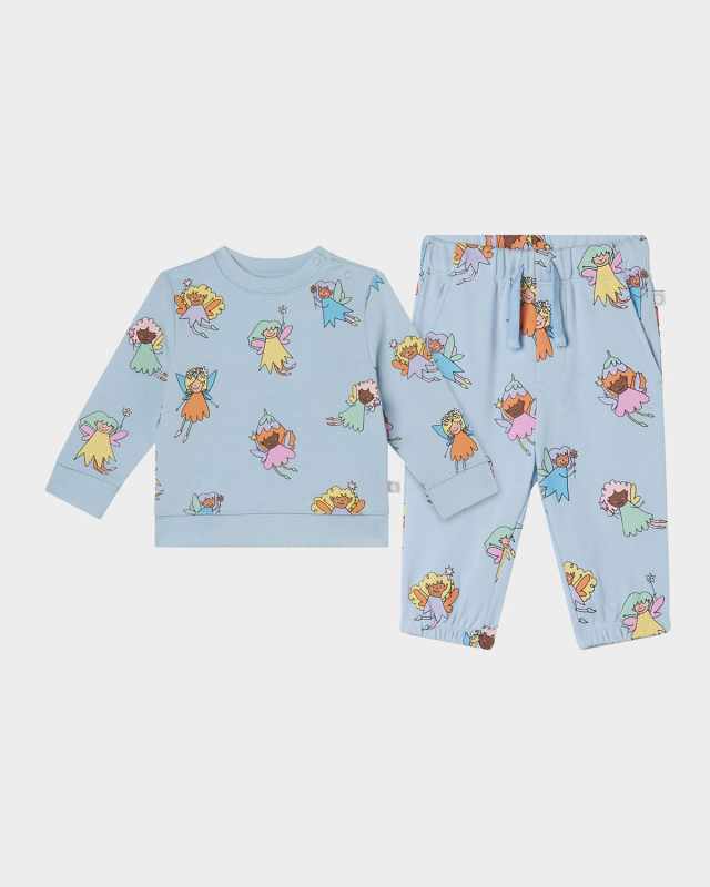 Girl's Fairies Cotton Tracksuit, Size 12M-36